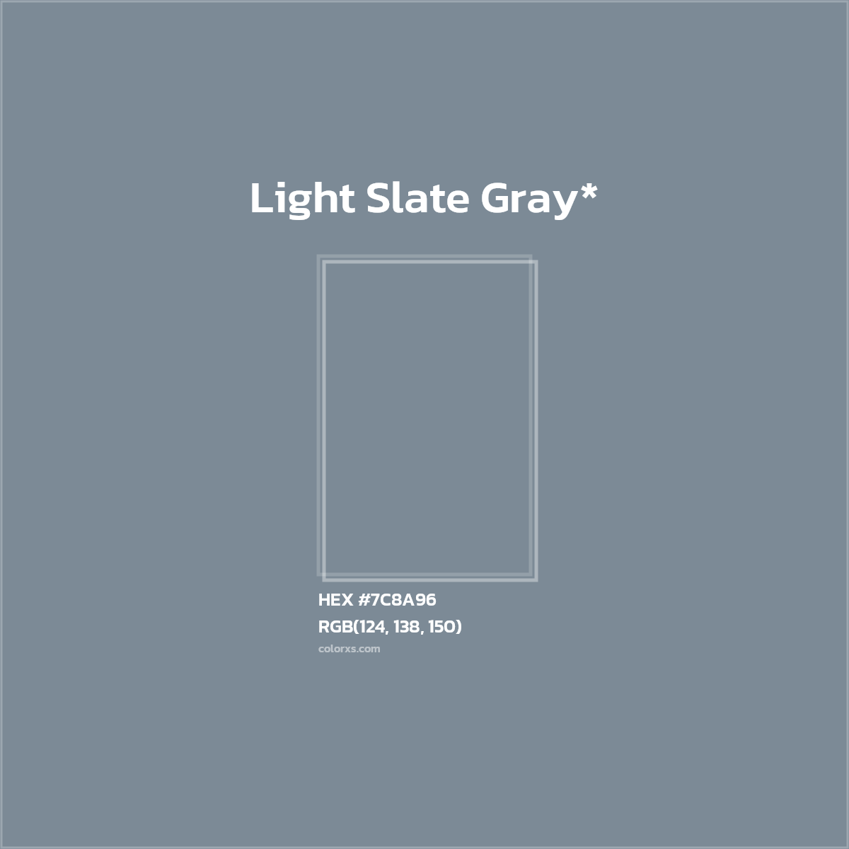 HEX #7C8A96 Color Name, Color Code, Palettes, Similar Paints, Images