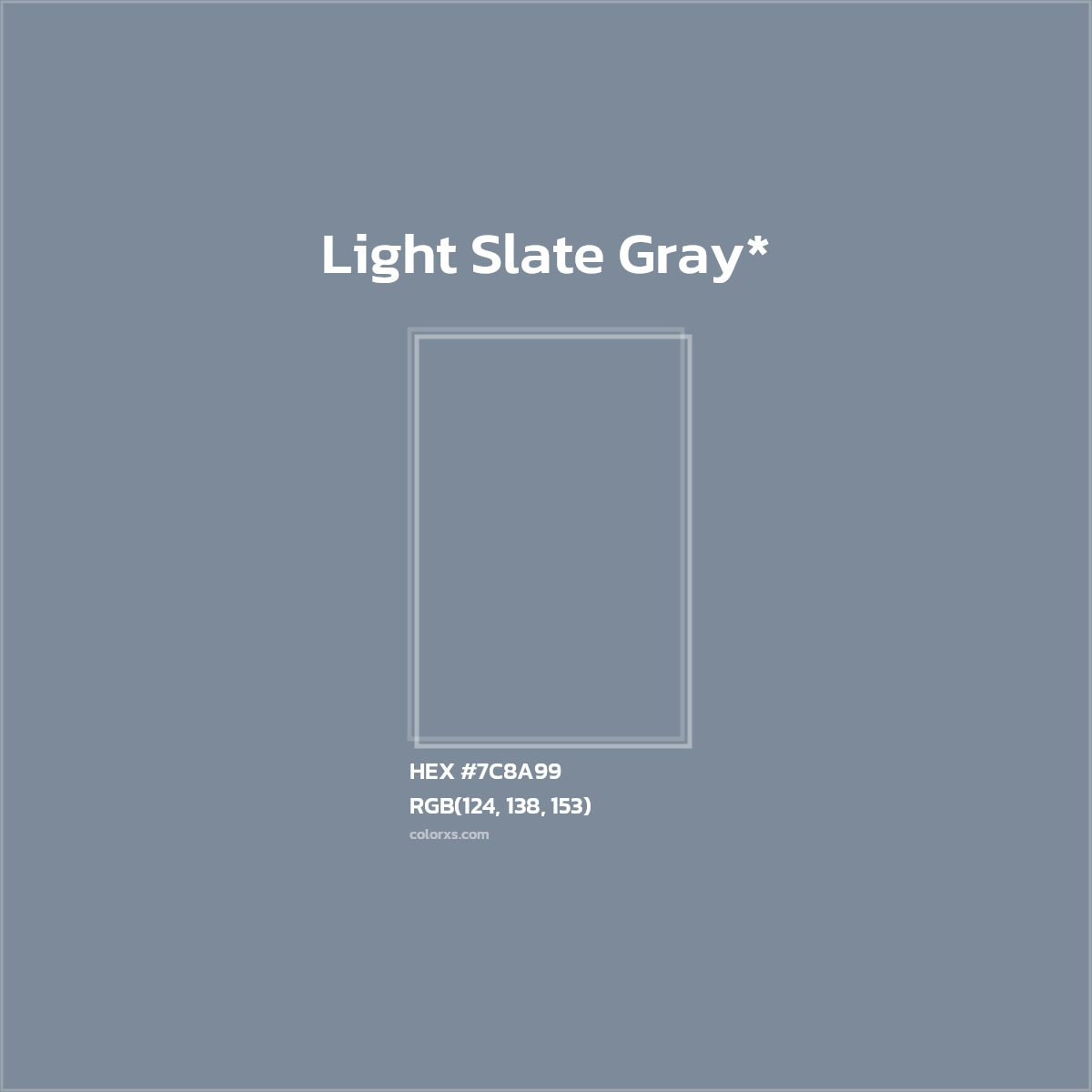 HEX #7C8A99 Color Name, Color Code, Palettes, Similar Paints, Images