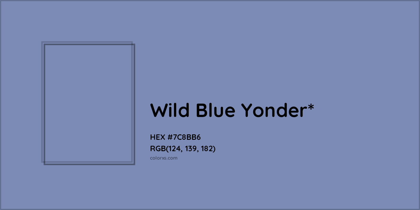 HEX #7C8BB6 Color Name, Color Code, Palettes, Similar Paints, Images