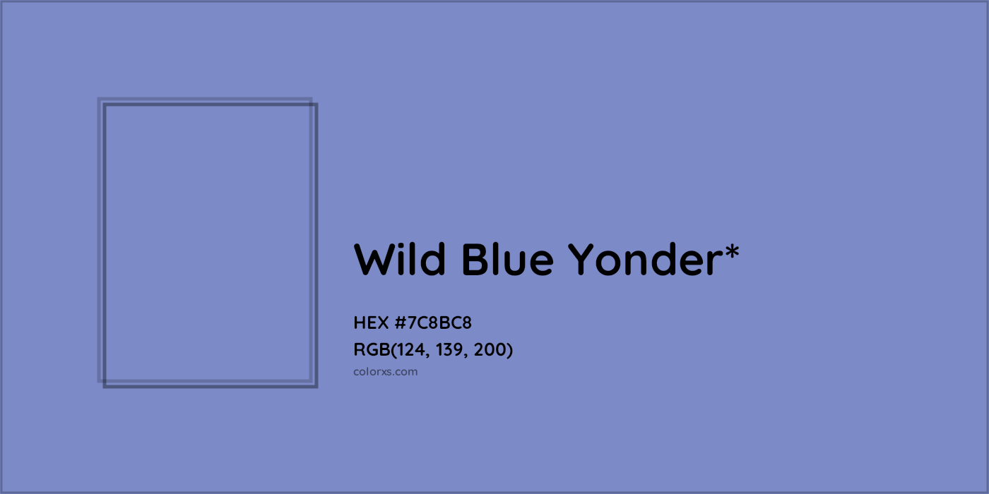 HEX #7C8BC8 Color Name, Color Code, Palettes, Similar Paints, Images