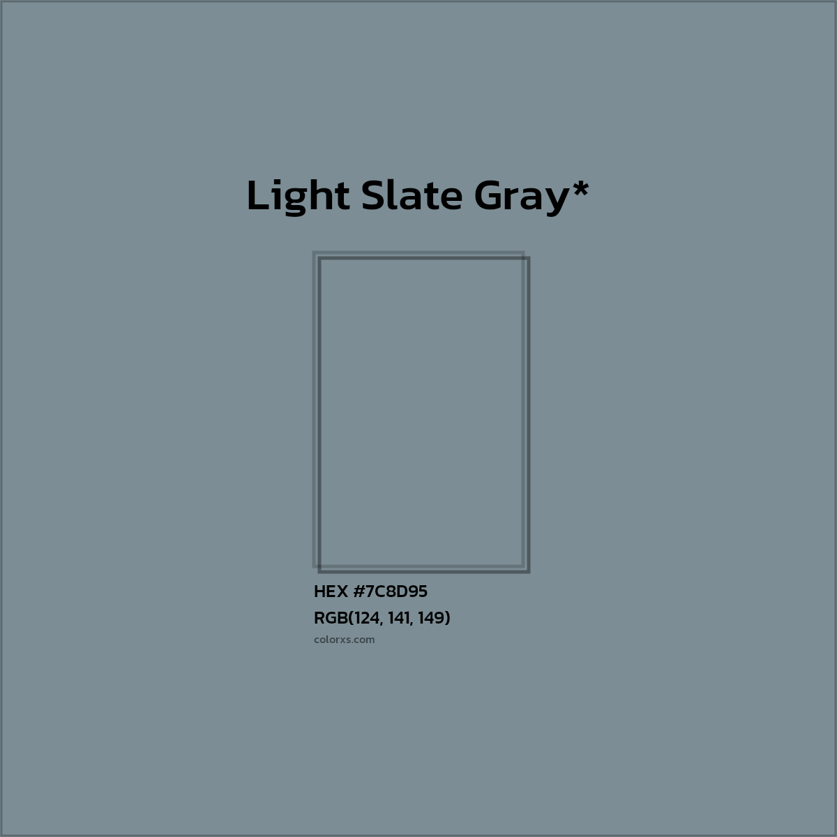HEX #7C8D95 Color Name, Color Code, Palettes, Similar Paints, Images