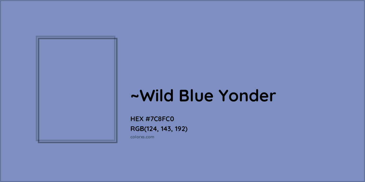 HEX #7C8FC0 Color Name, Color Code, Palettes, Similar Paints, Images