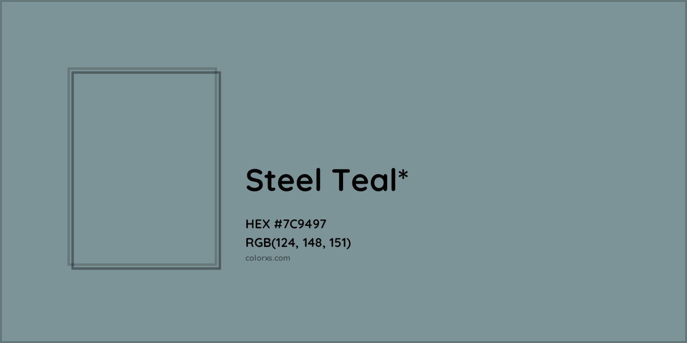 HEX #7C9497 Color Name, Color Code, Palettes, Similar Paints, Images