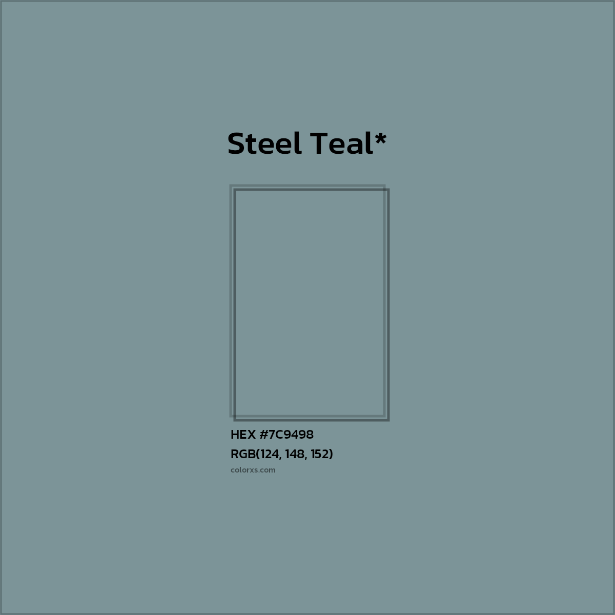 HEX #7C9498 Color Name, Color Code, Palettes, Similar Paints, Images