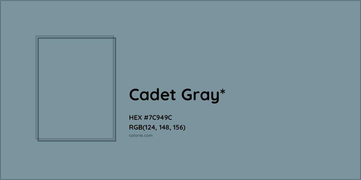 HEX #7C949C Color Name, Color Code, Palettes, Similar Paints, Images
