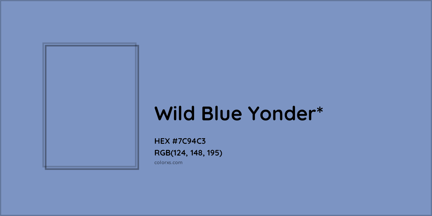 HEX #7C94C3 Color Name, Color Code, Palettes, Similar Paints, Images