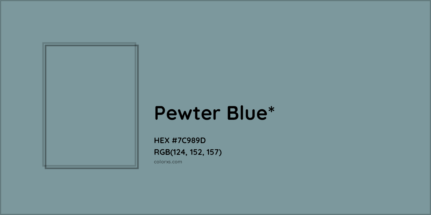 HEX #7C989D Color Name, Color Code, Palettes, Similar Paints, Images