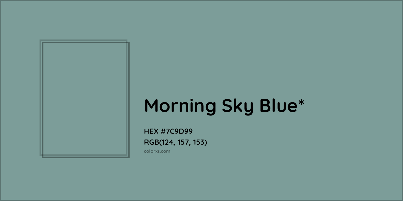 HEX #7C9D99 Color Name, Color Code, Palettes, Similar Paints, Images