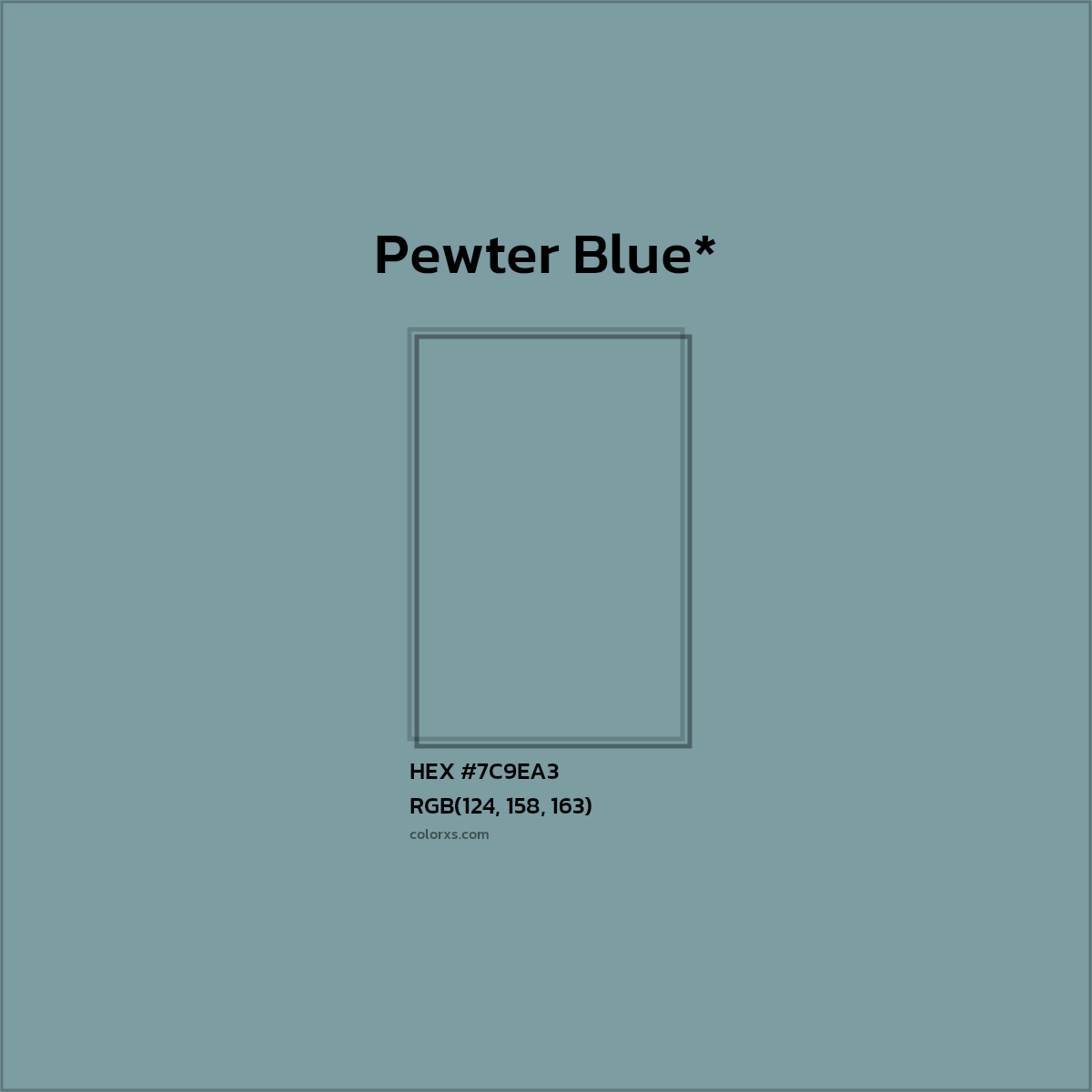 HEX #7C9EA3 Color Name, Color Code, Palettes, Similar Paints, Images
