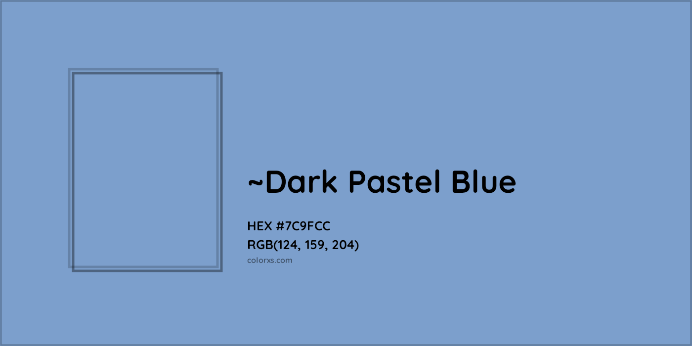 HEX #7C9FCC Color Name, Color Code, Palettes, Similar Paints, Images