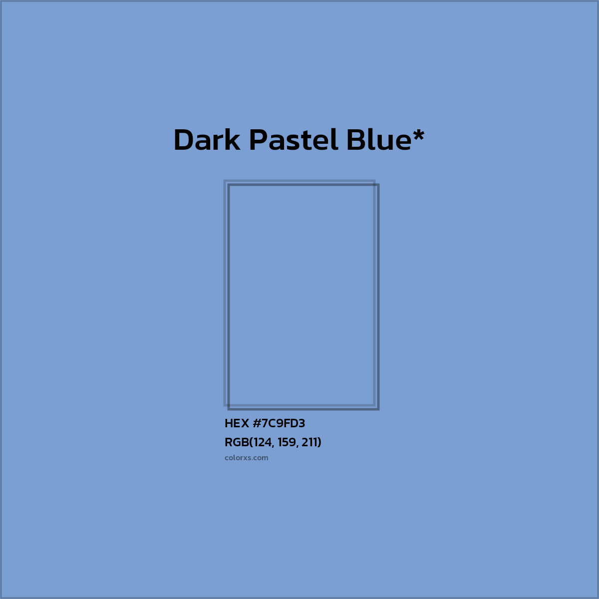 HEX #7C9FD3 Color Name, Color Code, Palettes, Similar Paints, Images