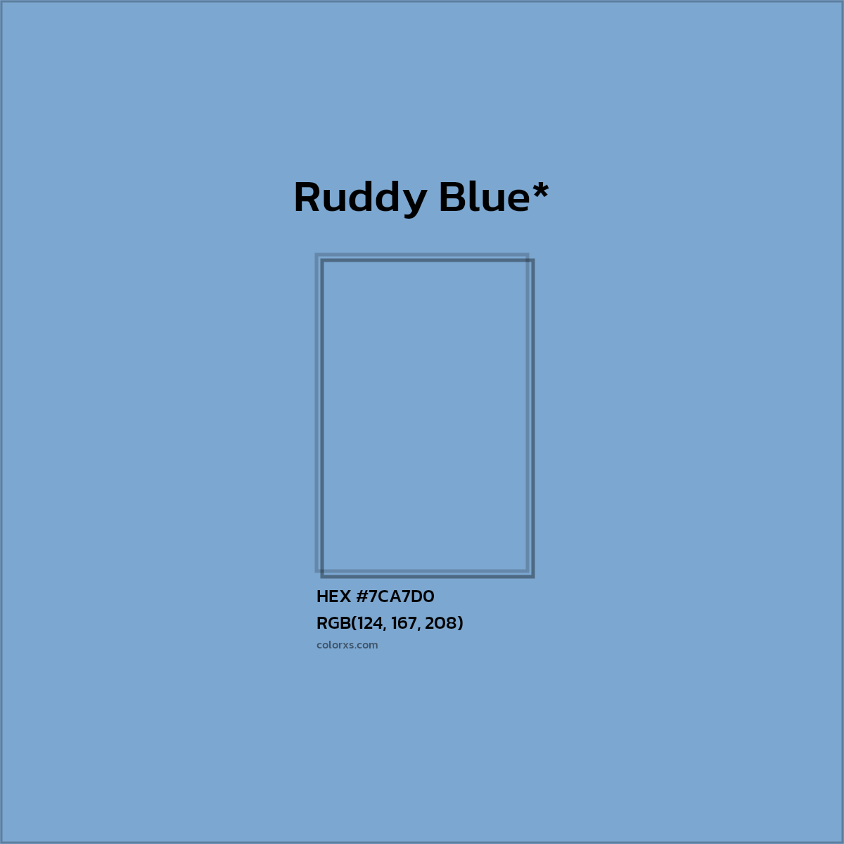 HEX #7CA7D0 Color Name, Color Code, Palettes, Similar Paints, Images