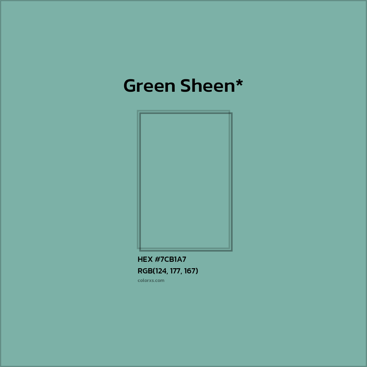 HEX #7CB1A7 Color Name, Color Code, Palettes, Similar Paints, Images