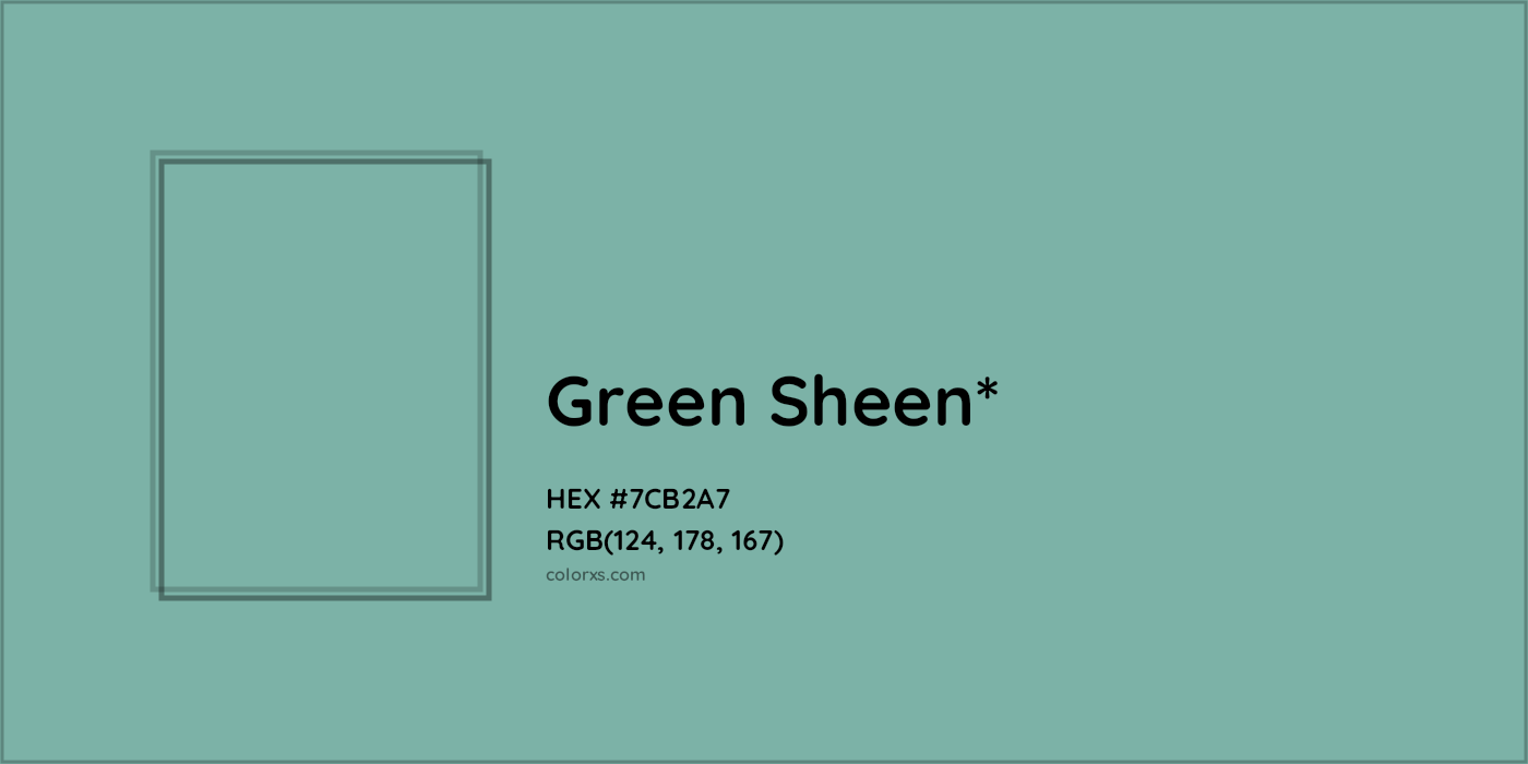 HEX #7CB2A7 Color Name, Color Code, Palettes, Similar Paints, Images