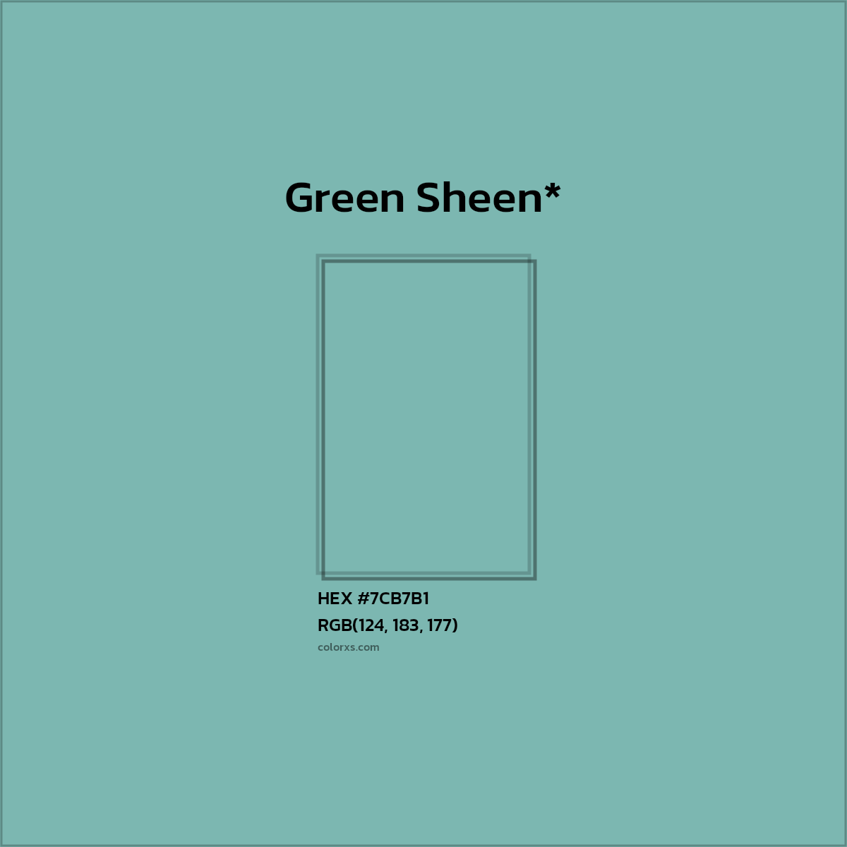 HEX #7CB7B1 Color Name, Color Code, Palettes, Similar Paints, Images