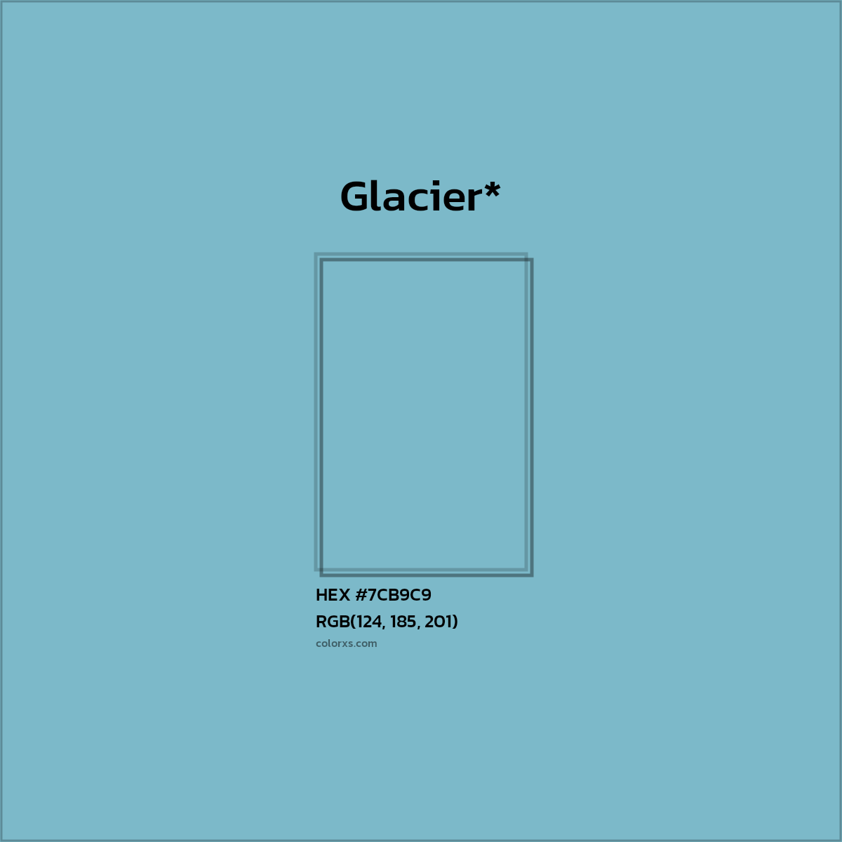 HEX #7CB9C9 Color Name, Color Code, Palettes, Similar Paints, Images