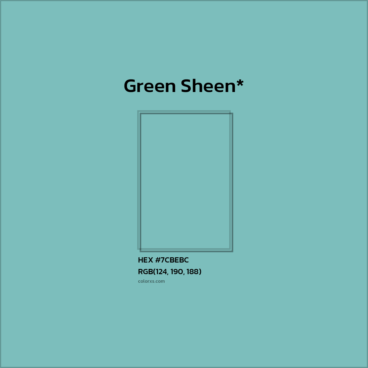 HEX #7CBEBC Color Name, Color Code, Palettes, Similar Paints, Images