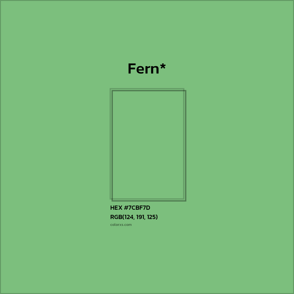HEX #7CBF7D Color Name, Color Code, Palettes, Similar Paints, Images