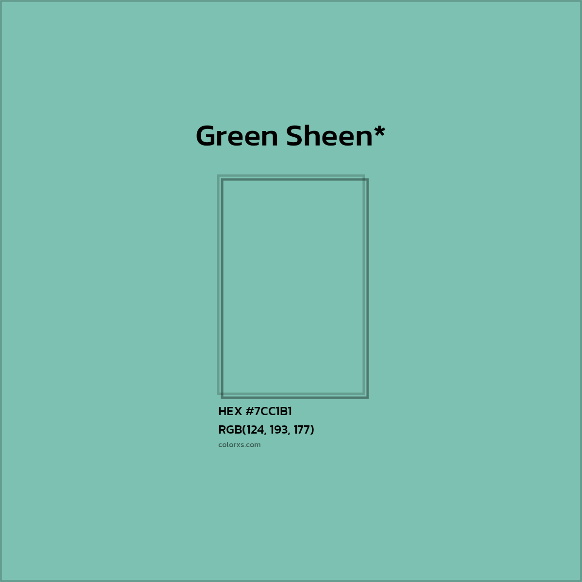 HEX #7CC1B1 Color Name, Color Code, Palettes, Similar Paints, Images