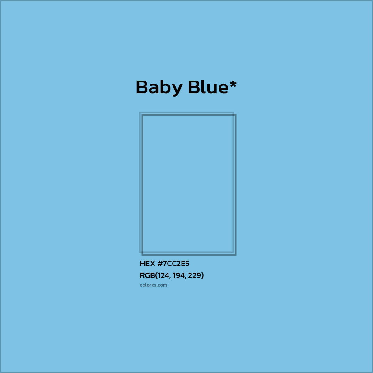 HEX #7CC2E5 Color Name, Color Code, Palettes, Similar Paints, Images