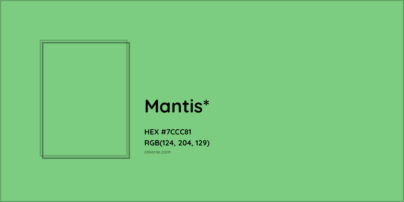 HEX #7CCC81 Color Name, Color Code, Palettes, Similar Paints, Images