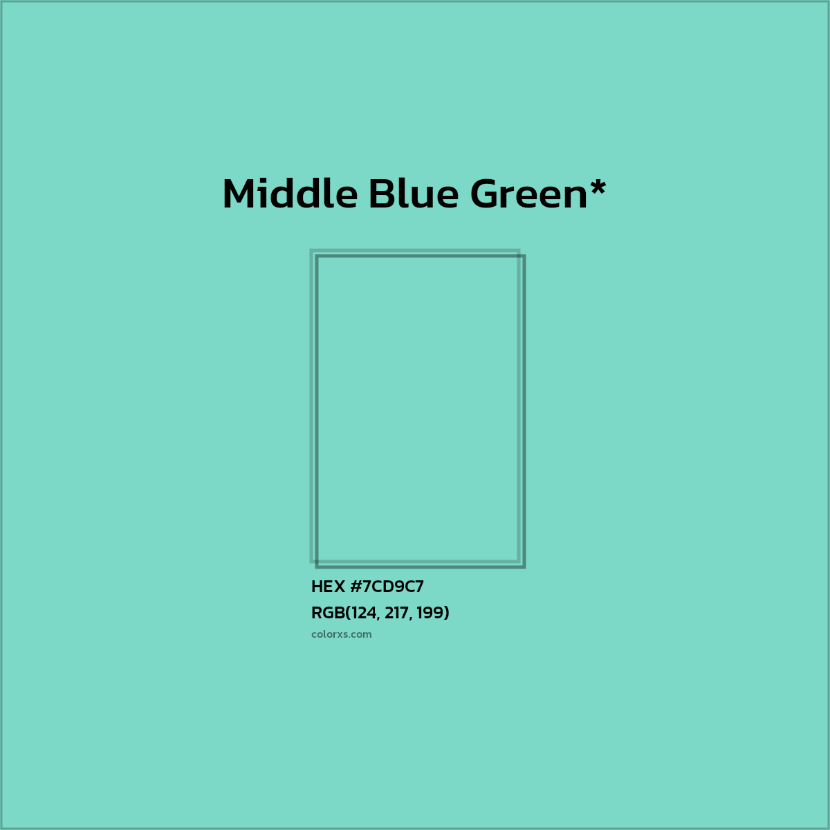 HEX #7CD9C7 Color Name, Color Code, Palettes, Similar Paints, Images