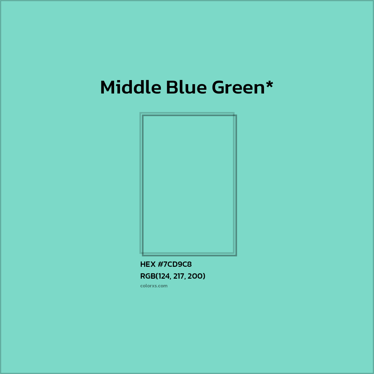 HEX #7CD9C8 Color Name, Color Code, Palettes, Similar Paints, Images