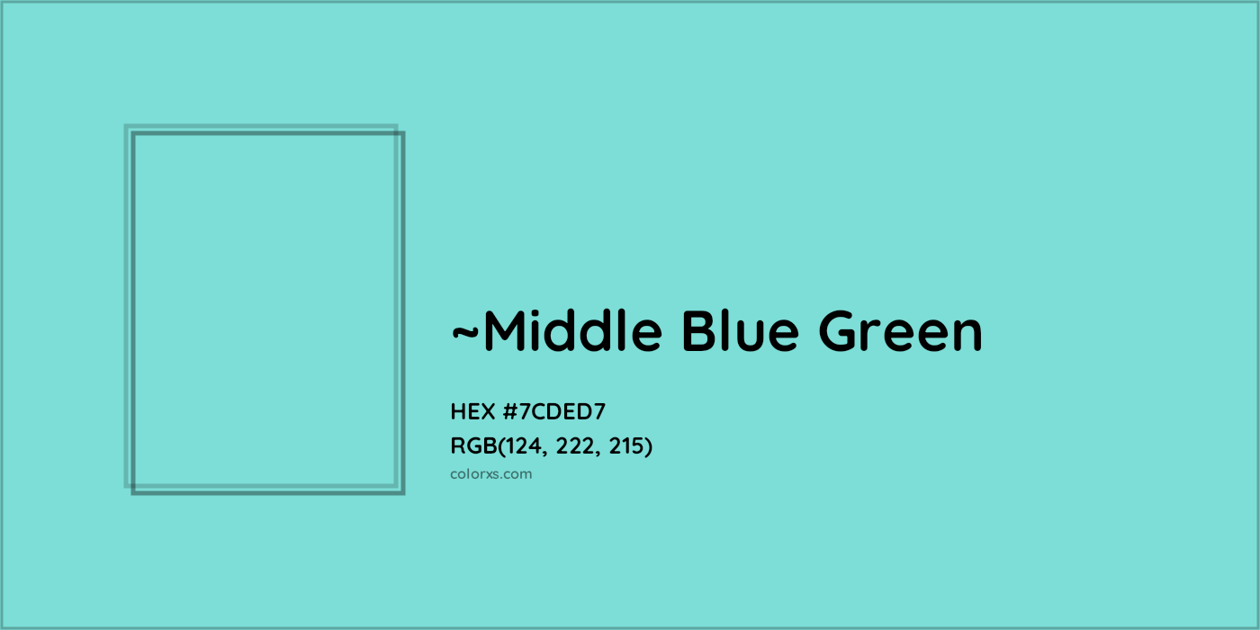 HEX #7CDED7 Color Name, Color Code, Palettes, Similar Paints, Images
