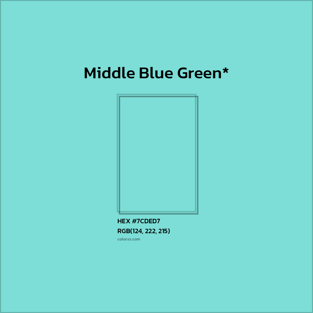 HEX #7CDED7 Color Name, Color Code, Palettes, Similar Paints, Images