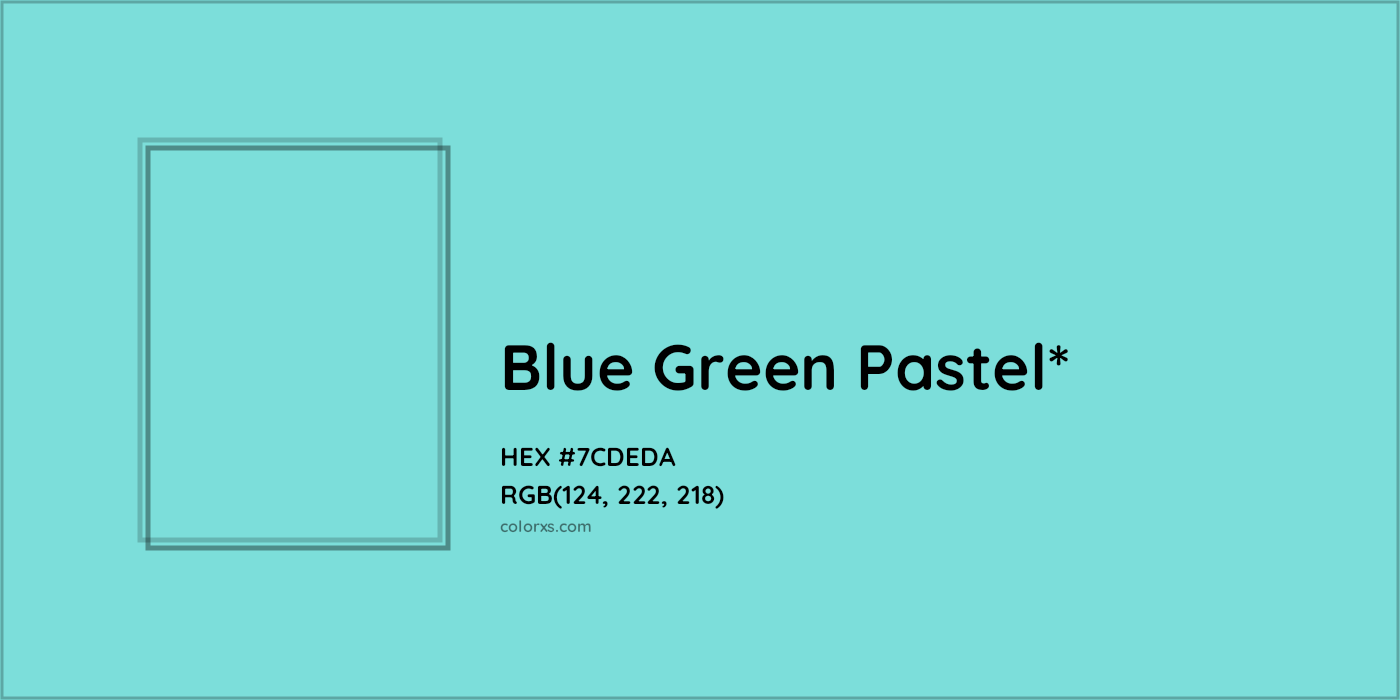 HEX #7CDEDA Color Name, Color Code, Palettes, Similar Paints, Images