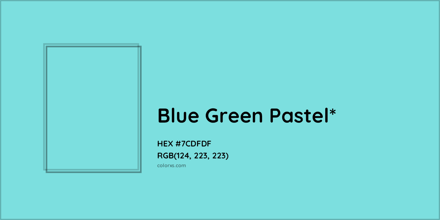 HEX #7CDFDF Color Name, Color Code, Palettes, Similar Paints, Images
