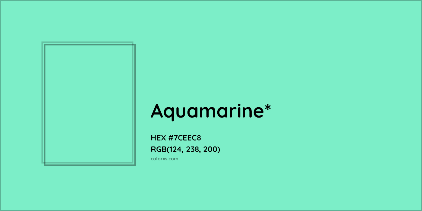 HEX #7CEEC8 Color Name, Color Code, Palettes, Similar Paints, Images