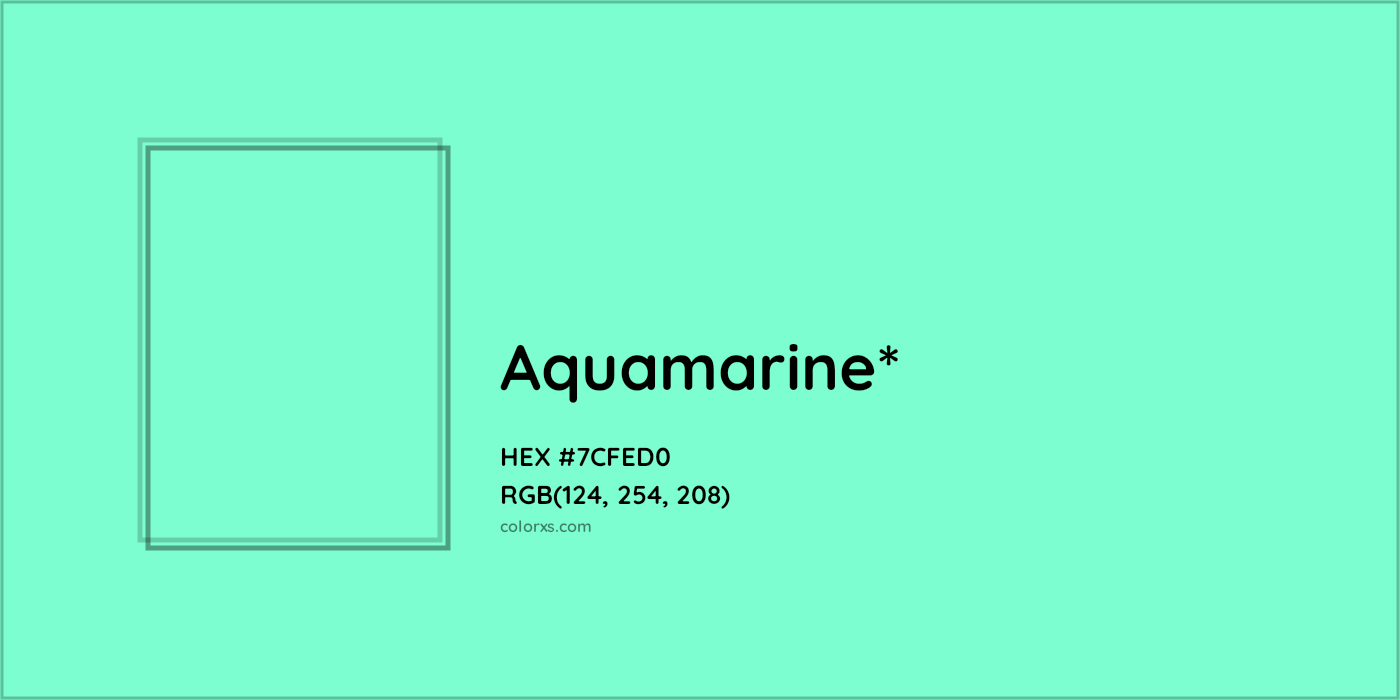 HEX #7CFED0 Color Name, Color Code, Palettes, Similar Paints, Images