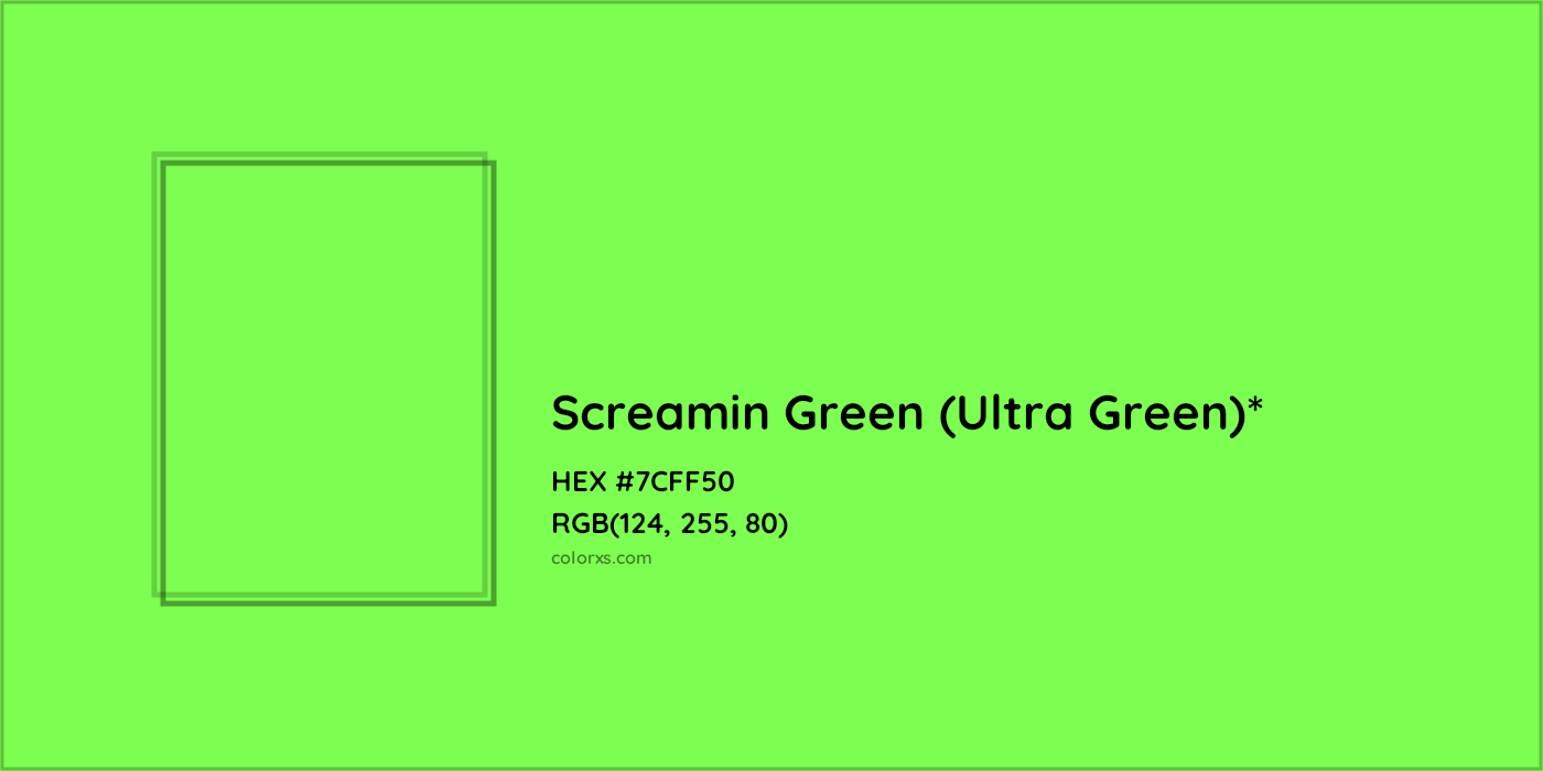 HEX #7CFF50 Color Name, Color Code, Palettes, Similar Paints, Images