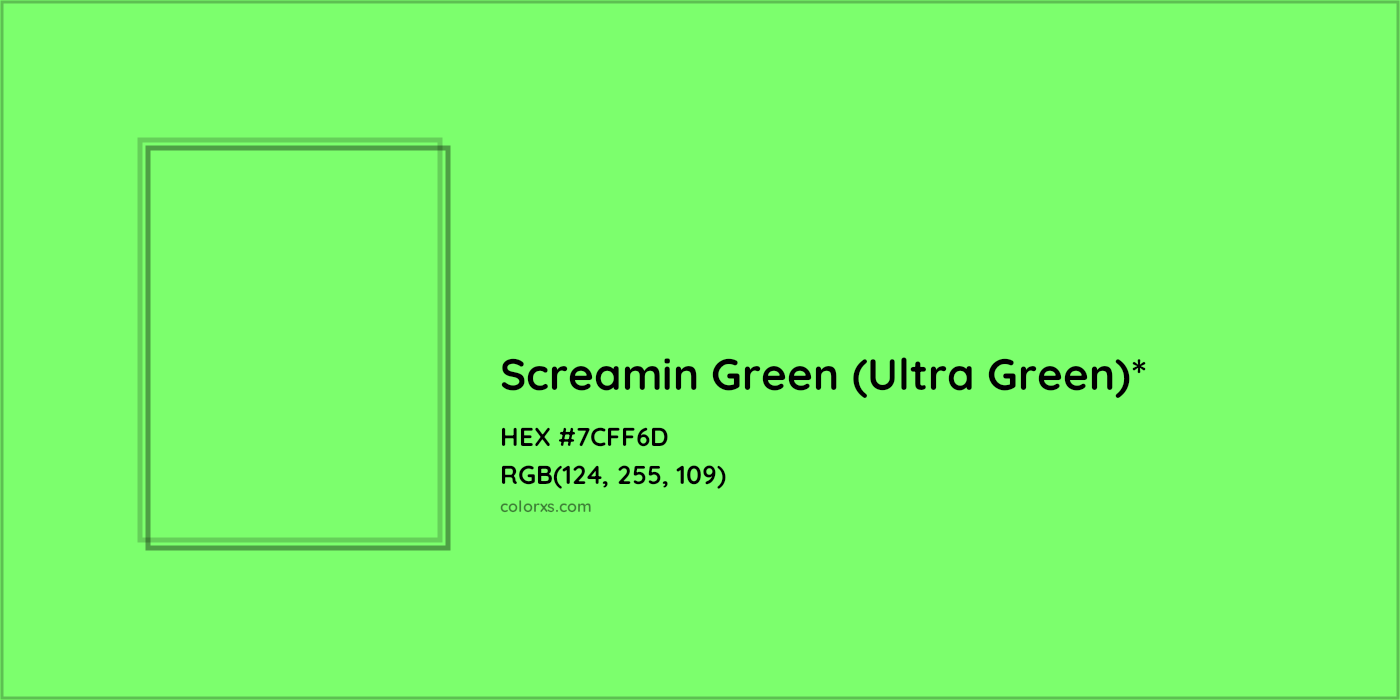 HEX #7CFF6D Color Name, Color Code, Palettes, Similar Paints, Images