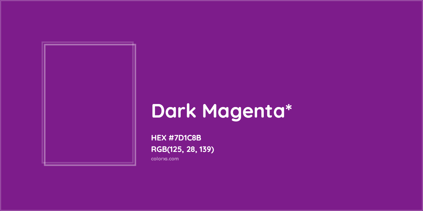 HEX #7D1C8B Color Name, Color Code, Palettes, Similar Paints, Images