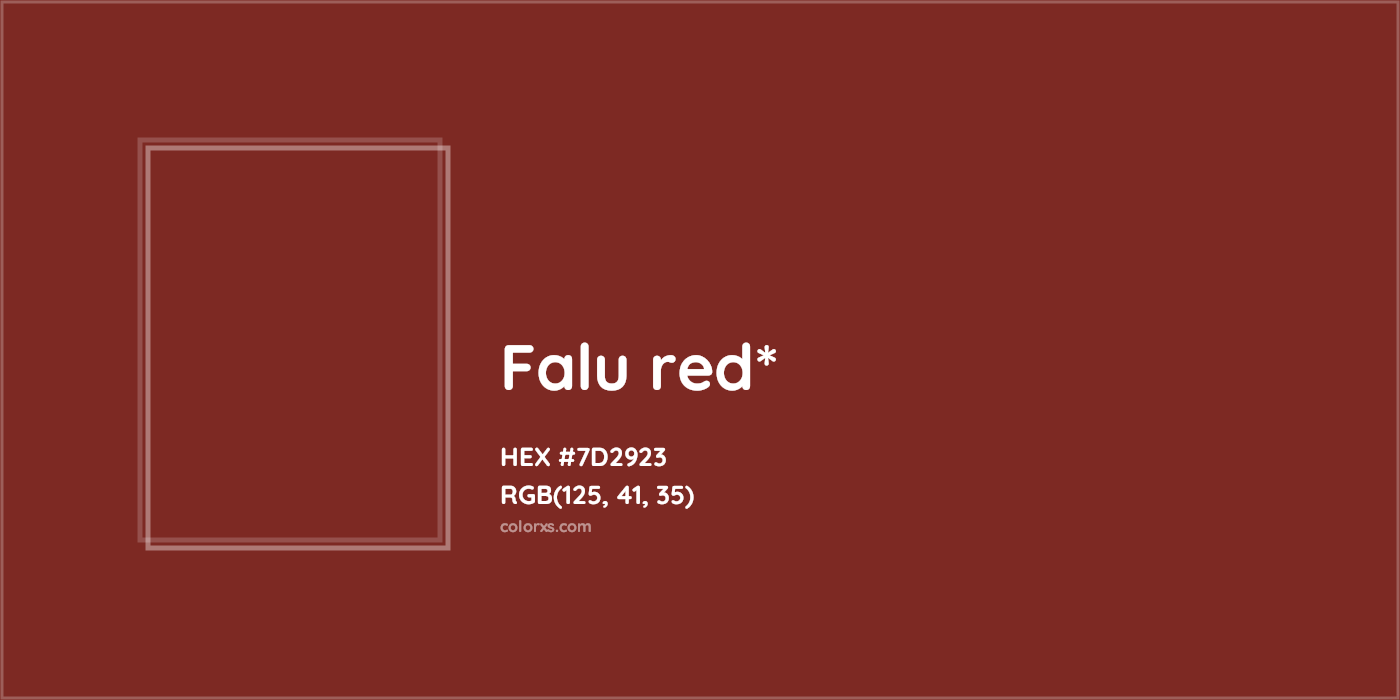 HEX #7D2923 Color Name, Color Code, Palettes, Similar Paints, Images