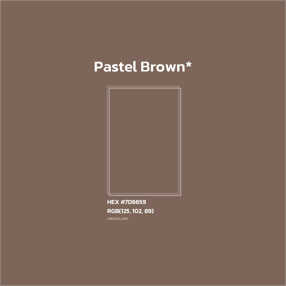 HEX #7D6659 Color Name, Color Code, Palettes, Similar Paints, Images