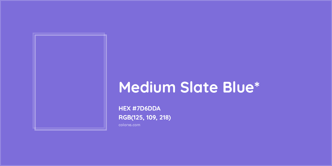HEX #7D6DDA Color Name, Color Code, Palettes, Similar Paints, Images