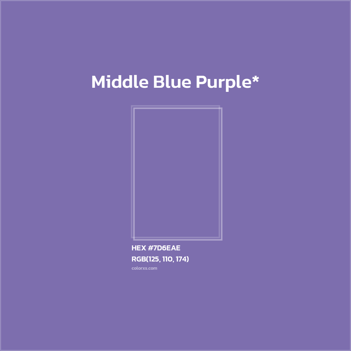 HEX #7D6EAE Color Name, Color Code, Palettes, Similar Paints, Images
