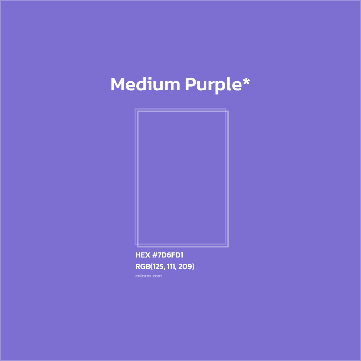 HEX #7D6FD1 Color Name, Color Code, Palettes, Similar Paints, Images