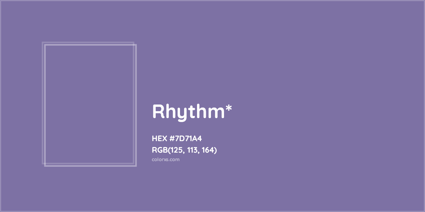 HEX #7D71A4 Color Name, Color Code, Palettes, Similar Paints, Images