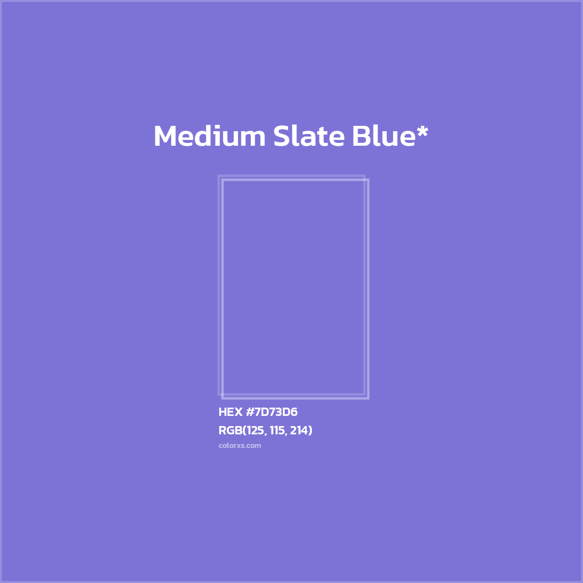 HEX #7D73D6 Color Name, Color Code, Palettes, Similar Paints, Images