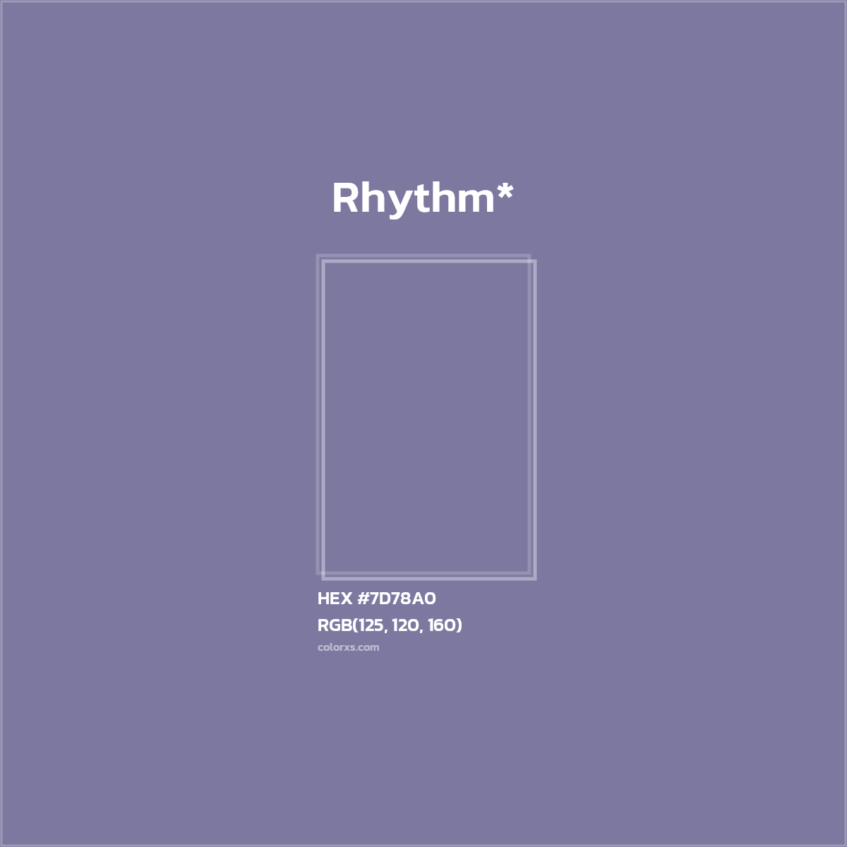 HEX #7D78A0 Color Name, Color Code, Palettes, Similar Paints, Images