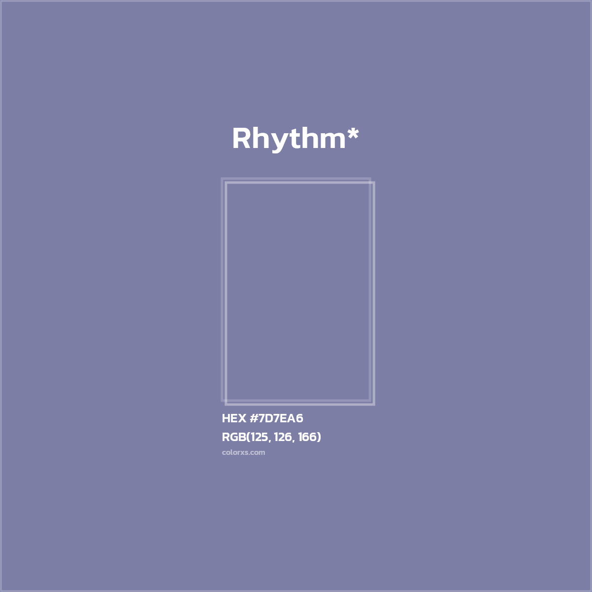 HEX #7D7EA6 Color Name, Color Code, Palettes, Similar Paints, Images