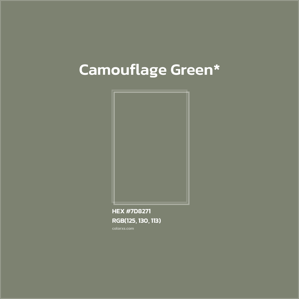 HEX #7D8271 Color Name, Color Code, Palettes, Similar Paints, Images