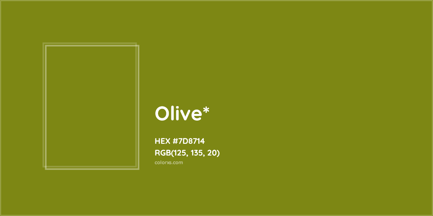 HEX #7D8714 Color Name, Color Code, Palettes, Similar Paints, Images