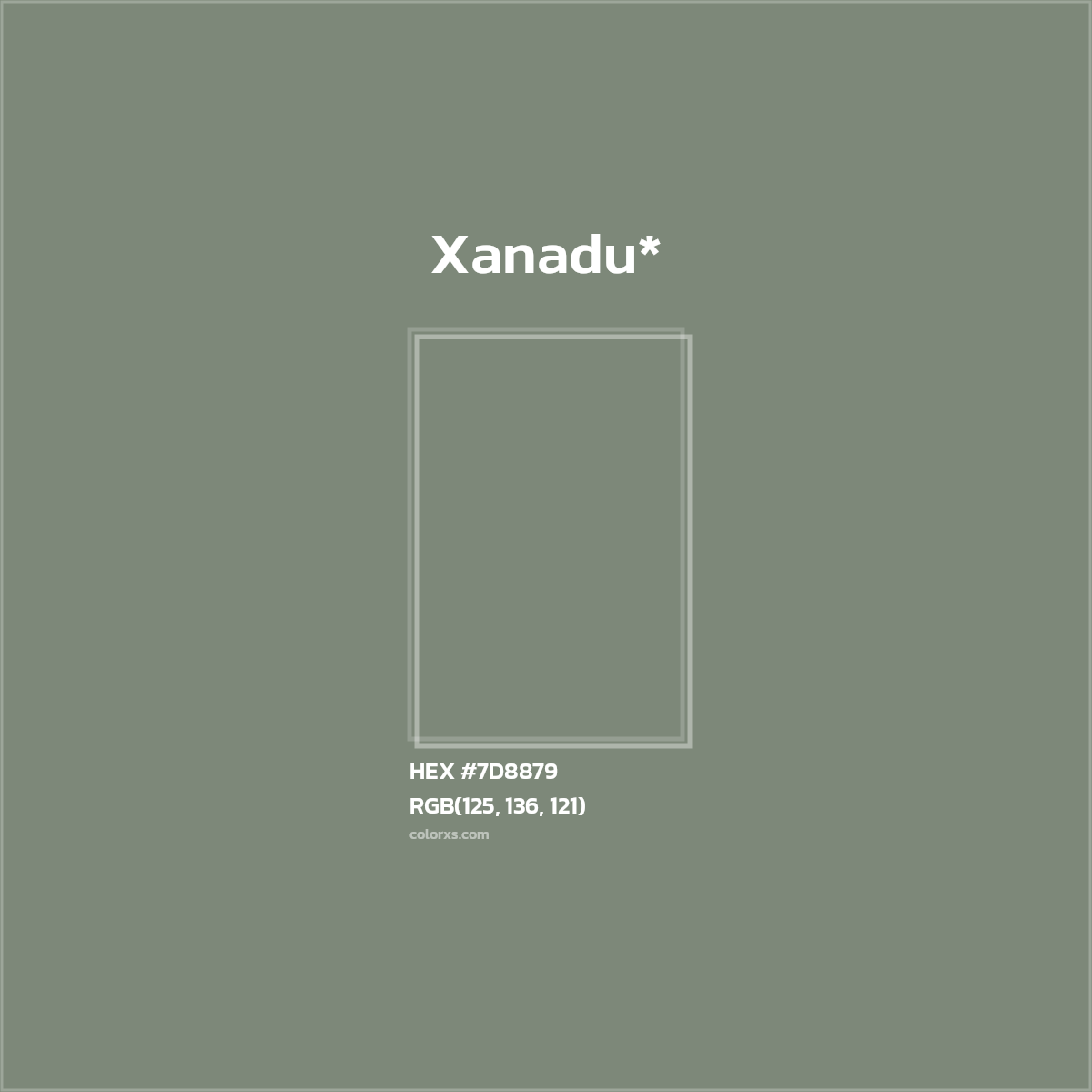 HEX #7D8879 Color Name, Color Code, Palettes, Similar Paints, Images
