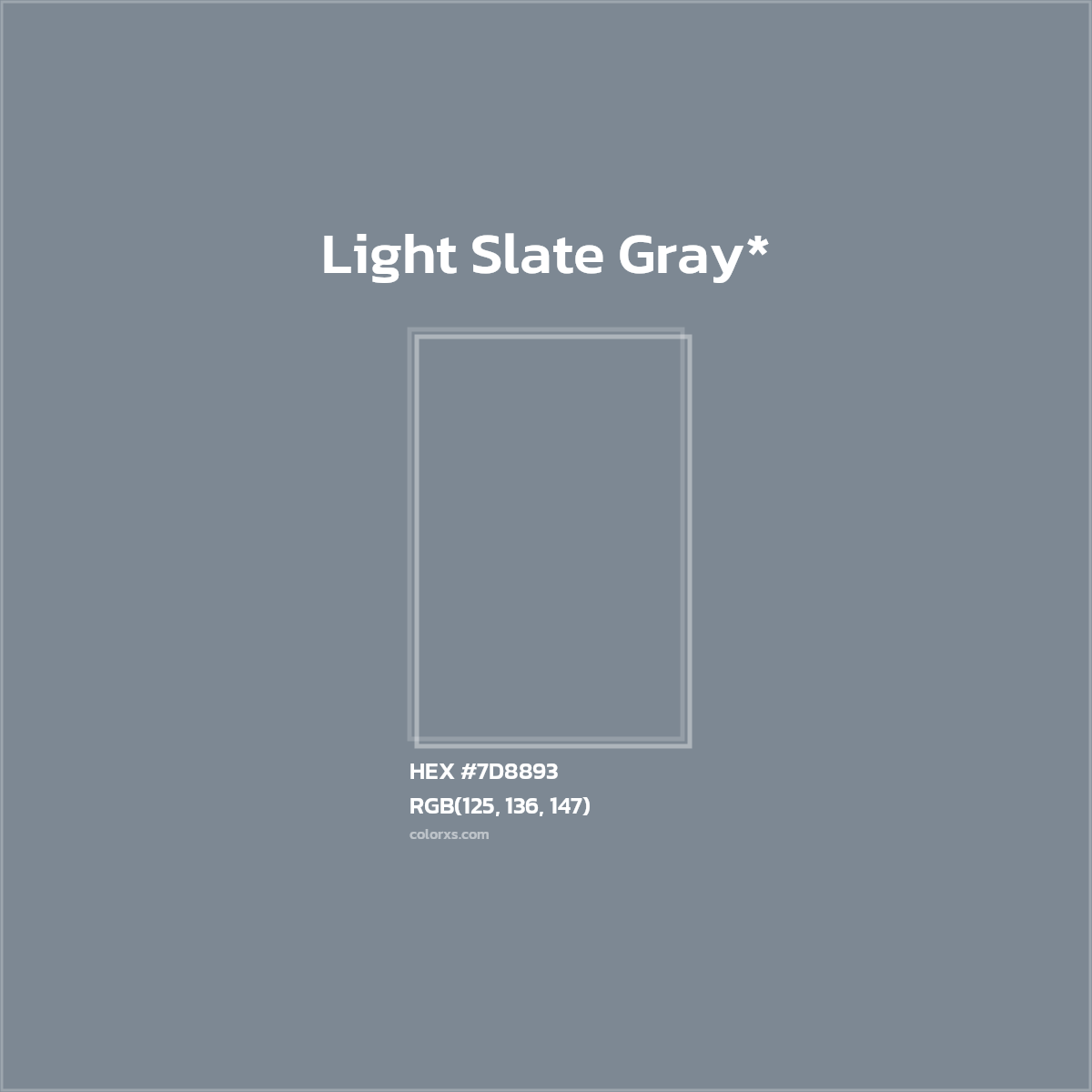 HEX #7D8893 Color Name, Color Code, Palettes, Similar Paints, Images