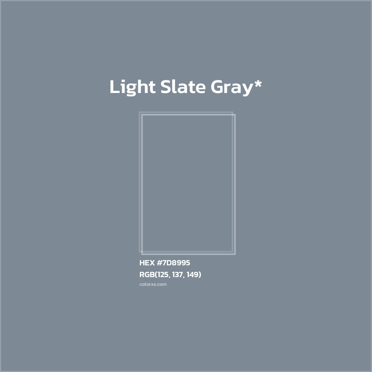 HEX #7D8995 Color Name, Color Code, Palettes, Similar Paints, Images